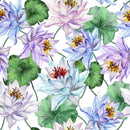 Large Leaves with Flowers Wallpaper