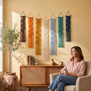 Vela Vertical Macrame Wall Hanging - Earth & Blue