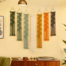 Vela Vertical Macrame Wall Hanging - Green & Earth