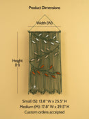 Vela Green Macrame Leaves