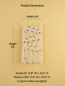 Vela Natural Macrame Leaves