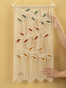 Vela Natural Macrame Leaves