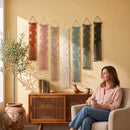 Vela Vertical Macrame Wall Hanging - Pink & Green