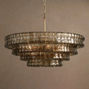 Ghiaccio Layered Glass Chandelier