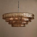 Ghiaccio Layered Glass Chandelier