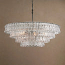 Ghiaccio Layered Glass Chandelier
