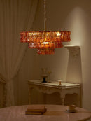 Ghiaccio Layered Glass Chandelier