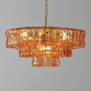 Ghiaccio Layered Glass Chandelier