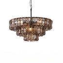 Ghiaccio Layered Glass Chandelier