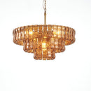 Ghiaccio Layered Glass Chandelier