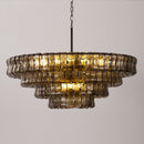 Ghiaccio Layered Glass Chandelier