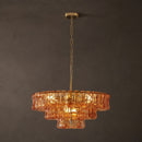 Ghiaccio Layered Glass Chandelier