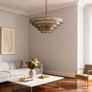 Ghiaccio Layered Glass Chandelier