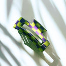 Velvet Claws Checkered Hair Claw in Yellow and Purple