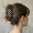 Velvet Claws Checkered Heart Hair Clip