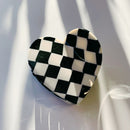 Velvet Claws Checkered Heart Hair Clip