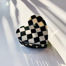 Velvet Claws Checkered Heart Hair Clip