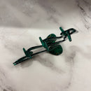 Velvet Claws Cleopatra Green Snake Hair Claw