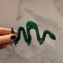 Velvet Claws Cleopatra Green Snake Hair Claw
