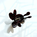 Velvet Claws Coiled Snake Claw in Brown Gold and Red Hair Clip