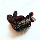 Velvet Claws Coiled Snake Claw in Brown Gold and Red Hair Clip