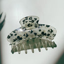 Velvet Claws French Floral Black Flowers Hair Claw