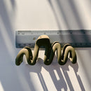 Velvet Claws Hair Clip | '80s Squiggle in Professional Khaki Hair Claw
