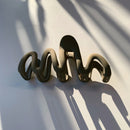 Velvet Claws Hair Clip | '80s Squiggle in Professional Khaki Hair Claw