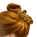 Velvet Claws Hair Clip | '80s Squiggle in Professional Khaki Hair Claw