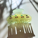 Velvet Claws Hair Clip | Cherries in Mint Ice