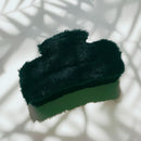 Velvet Claws Hair Clip | Rectangle Plush in Faux Fur Black