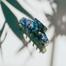 Velvet Claws Hair Clip | The Psychedelic in Blue Acid Trip Hair Claw