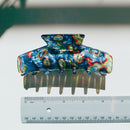 Velvet Claws Hair Clip | The Psychedelic in Blue Acid Trip Hair Claw