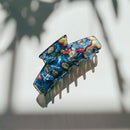 Velvet Claws Hair Clip | The Psychedelic in Blue Acid Trip Hair Claw