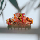 Velvet Claws Hair Clip | The Psychedelic in Wavy Tangerine Hair Claw