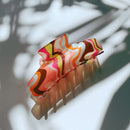 Velvet Claws Hair Clip | The Psychedelic in Wavy Tangerine Hair Claw