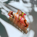 Velvet Claws Hair Clip | The Psychedelic in Wavy Tangerine Hair Claw