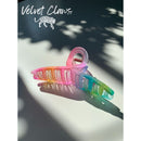 Velvet Claws Hair Clip | The Rainbow in Cursive Hair Claw