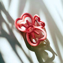 Velvet Claws Hello Cat Pink Bow Hair Clip