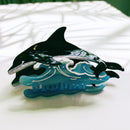 Velvet Claws Killer Whale Orca Hair Claw