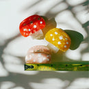Velvet Claws Mini Mushroom Hair Clip in Pink