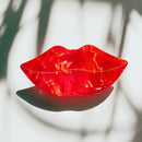 Velvet Claws Mysterious Smile Hair Claw | Red Lips Claw Clip