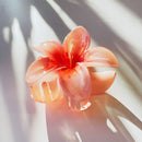 Velvet Claws Peach Flower Hair Claw