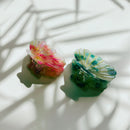 Velvet Claws Seashell Claw Set of 2: Aqua and Coral | Hair Claw Clip