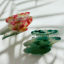 Velvet Claws Seashell Claw Set of 2: Aqua and Coral | Hair Claw Clip