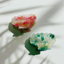 Velvet Claws Seashell Claw Set of 2: Aqua and Coral | Hair Claw Clip
