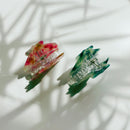 Velvet Claws Seashell Claw Set of 2: Aqua and Coral | Hair Claw Clip