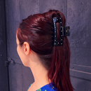 Velvet Claws Uptown Lady in Black Dot Hair Clip