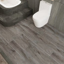 SPC Vinyl Rigid Core 7" Width 60" RL, 6mm Thick, 1.5mm IXPE Venetian Iron, Peninsula - Mazzia Collection bath view 3