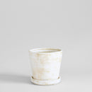Terra Cotta Basic Planter, White Patina